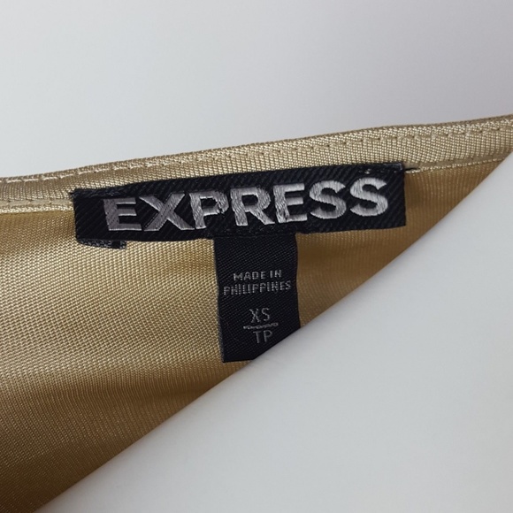 Express Gold Black Dress XS - Picture 5 of 6
